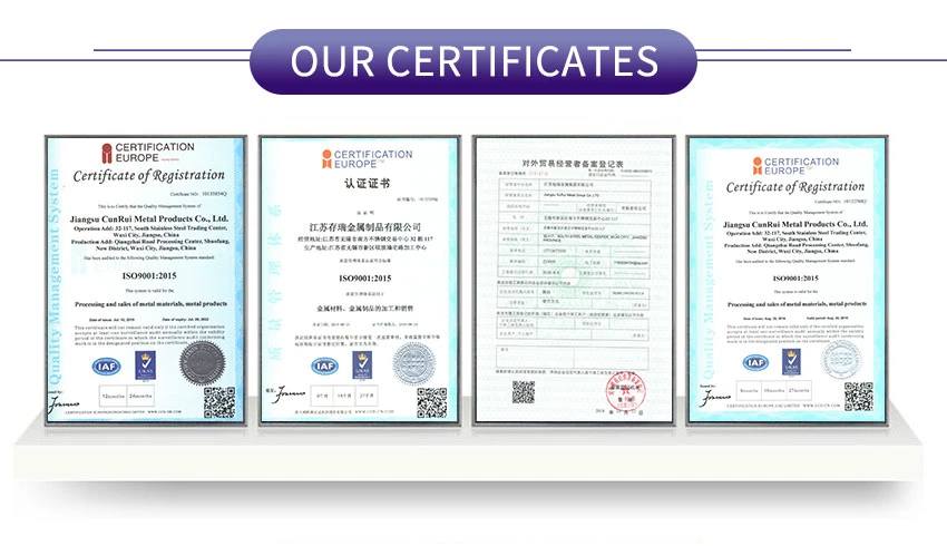 Our Certificates